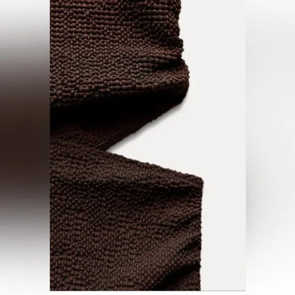 ZARA TEXTURED CUT OUT DRESS - Picture 11 of 11